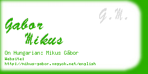 gabor mikus business card